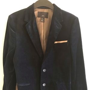 H&M Dark Blue Velvet Blazer Size 34 (XS)